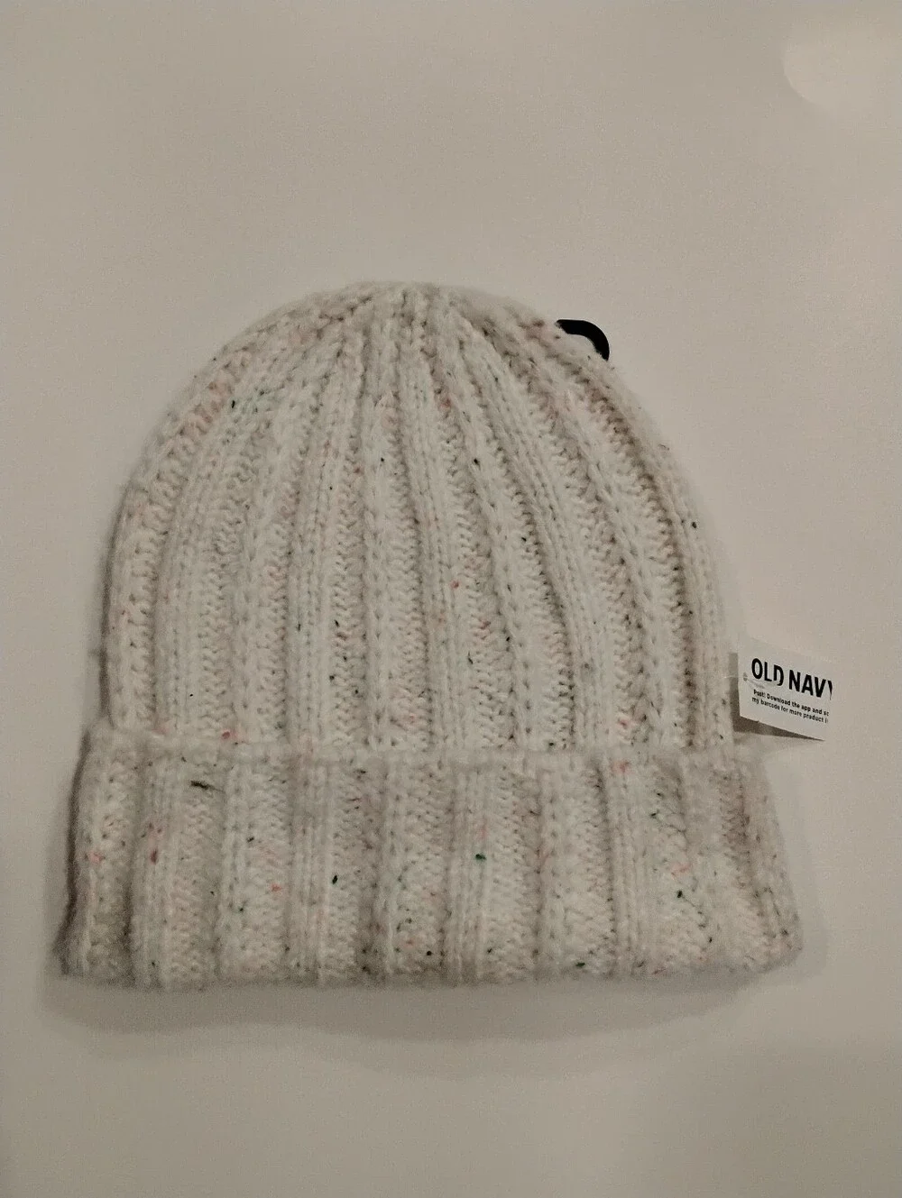 Kids Old Navy Soft Knit Beanie Hat - White Speckled